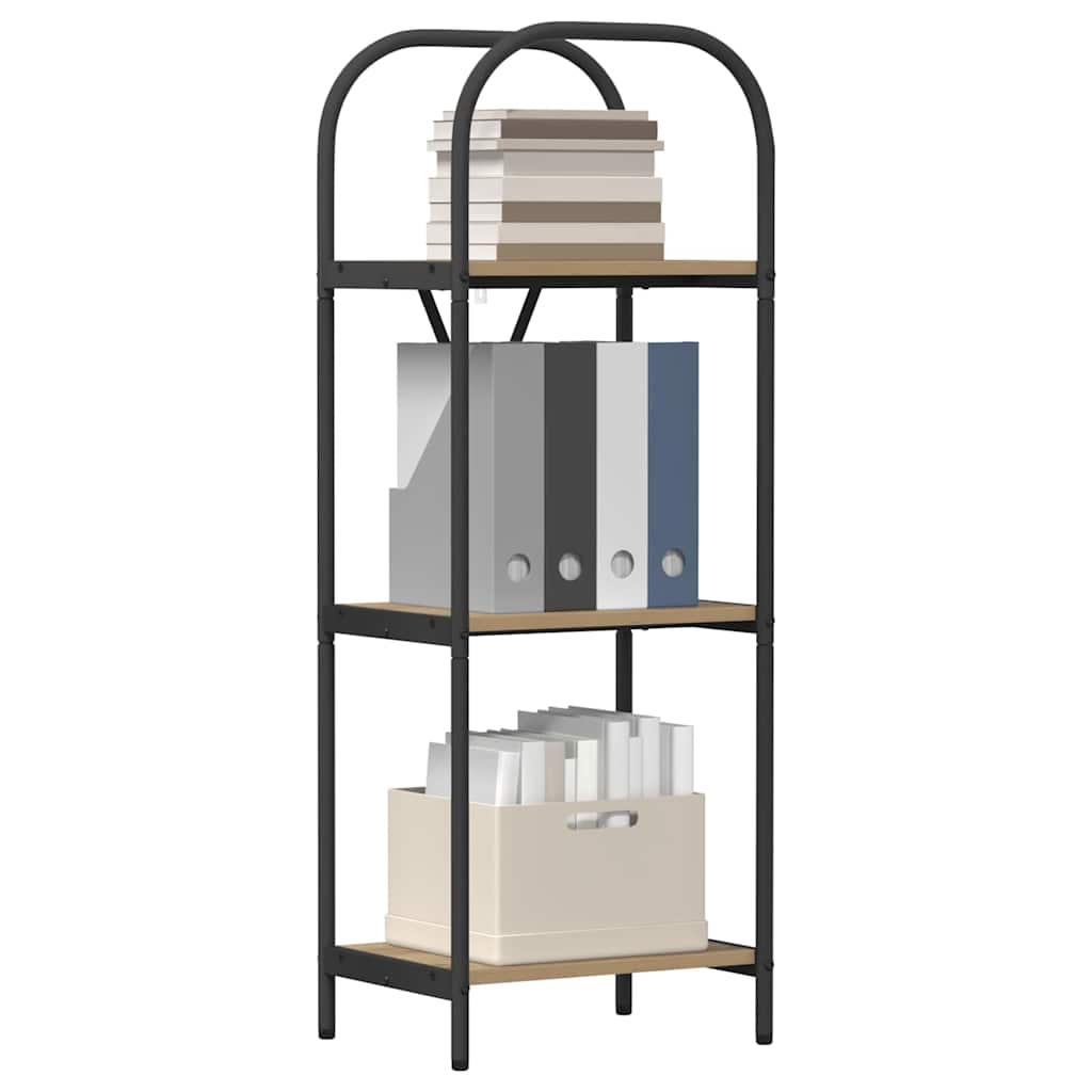 Hyllsystem 3 nivåer 40 x 30 x 109 cm Konstruerat trä Artisan Ek