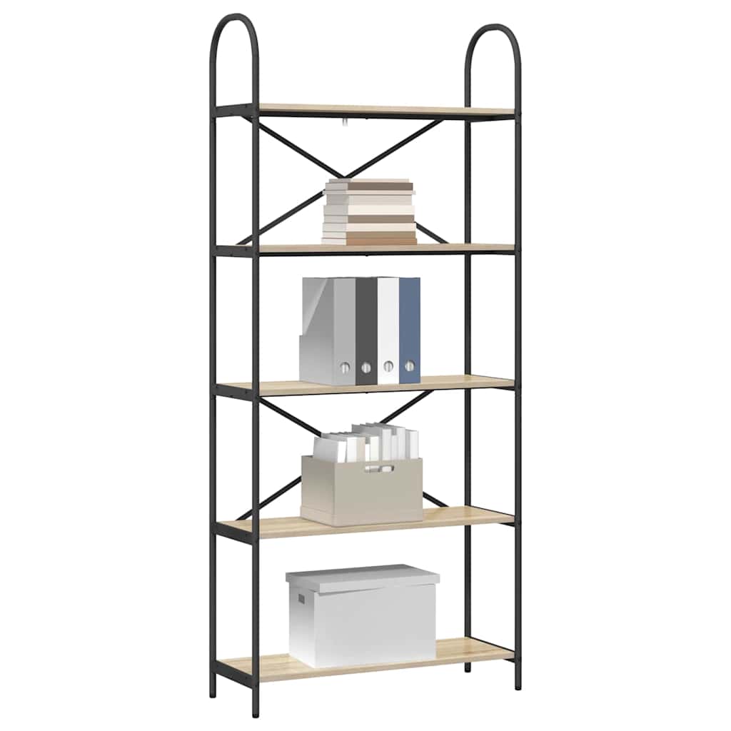 Hyllsystem Sonoma-ek 80 x 30 x 183 cm Konstruerat trä