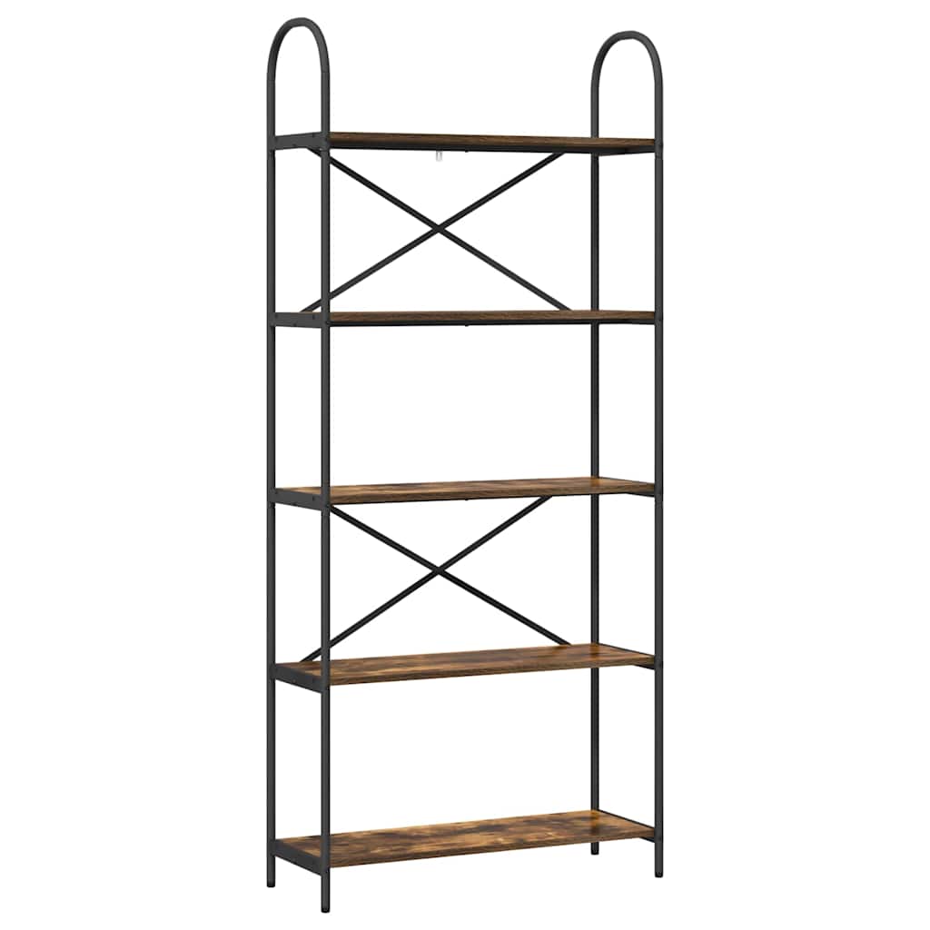 Hyllsystem Rökt ek 80 x 30 x 183 cm Konstruerat trä