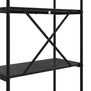 Hyllsystem Svart Ek 80 x 30 x 146 cm Konstruerat trä