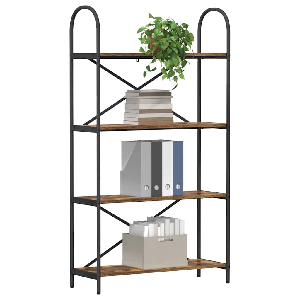 Hyllsystem Rökt ek 80 x 30 x 146 cm Konstruerat trä