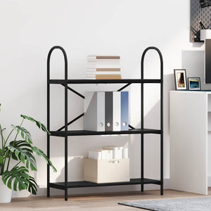 Hyllsystem Svart Ek 80 x 30 x 109 cm Konstruerat trä