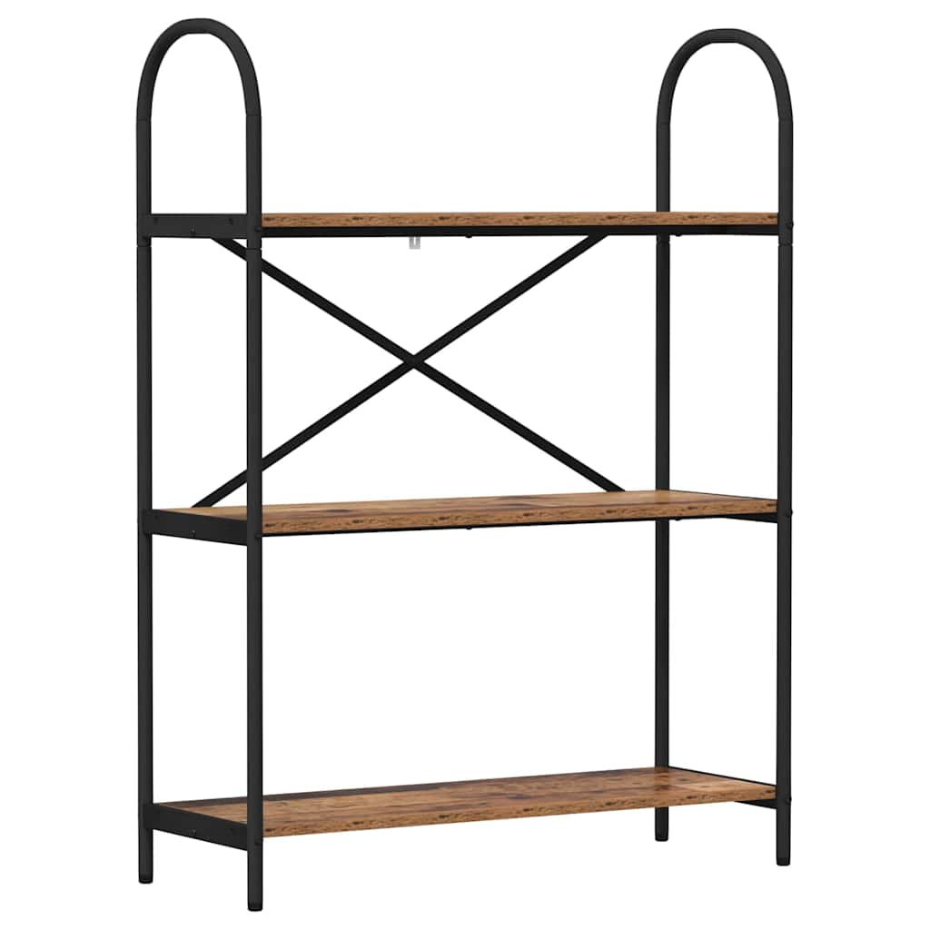 Hyllsystem 3 nivåer 80 x 30 x 109 cm Konstruerat trä