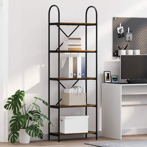 Hyllsystem Rökt ek 60 x 30 x 183 cm Konstruerat trä