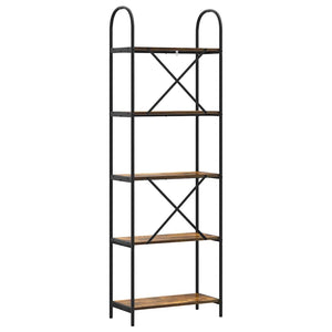 Hyllsystem Rökt ek 60 x 30 x 183 cm Konstruerat trä