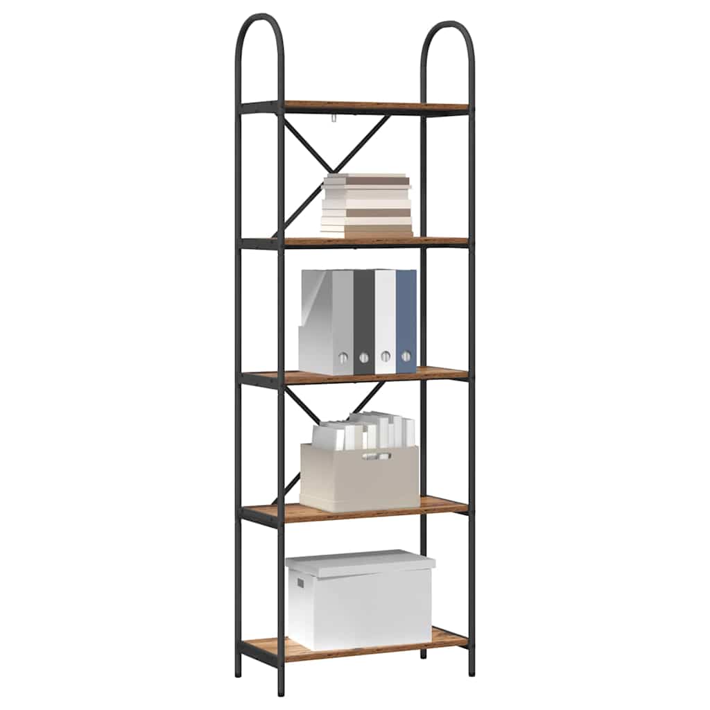 Hyllsystem Gammalt trä 60 x 30 x 183 cm Konstruerat trä