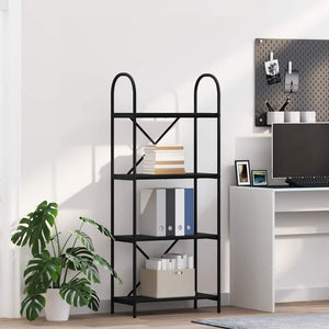 Hyllsystem Svart Ek 60 x 30 x 146 cm Konstruerat trä