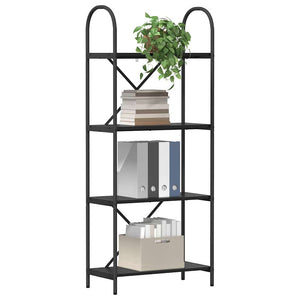 Hyllsystem Svart Ek 60 x 30 x 146 cm Konstruerat trä