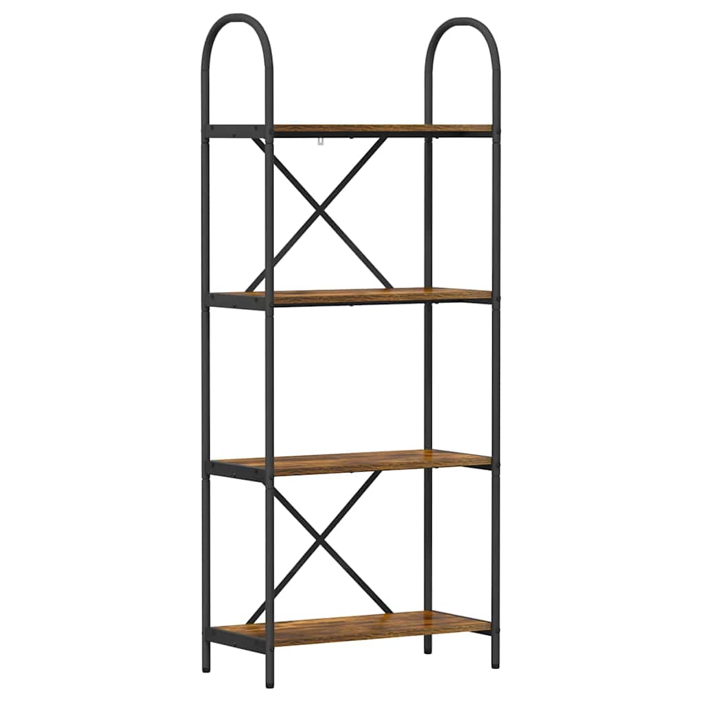 Hyllsystem Rökt ek 60 x 30 x 146 cm Konstruerat trä