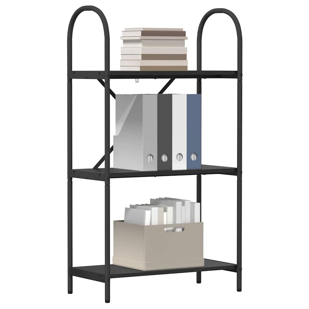 Hyllsystem Svart Ek 60 x 30 x 109 cm Konstruerat trä