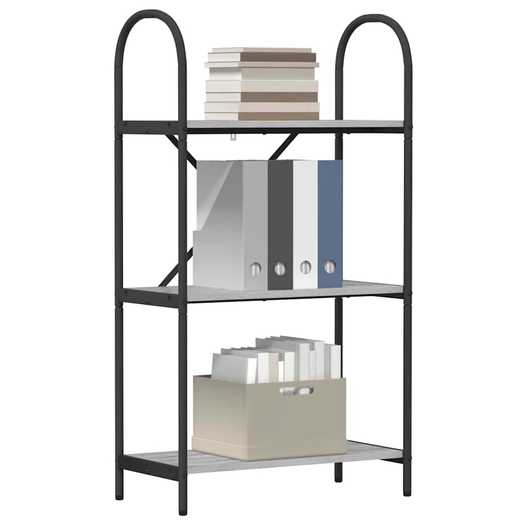 Hyllsystem Grå Sonoma 60 x 30 x 109 cm Konstruerat trä