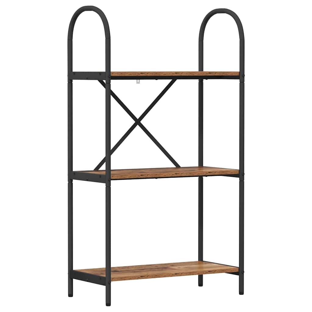 Hyllsystem 3 nivåer 60 x 30 x 109 cm Konstruerat trä