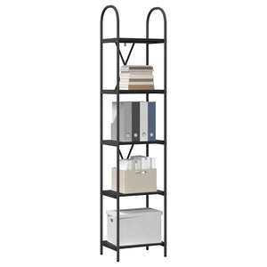 Hyllsystem Svart Ek 40 x 30 x 183 cm Konstruerat trä