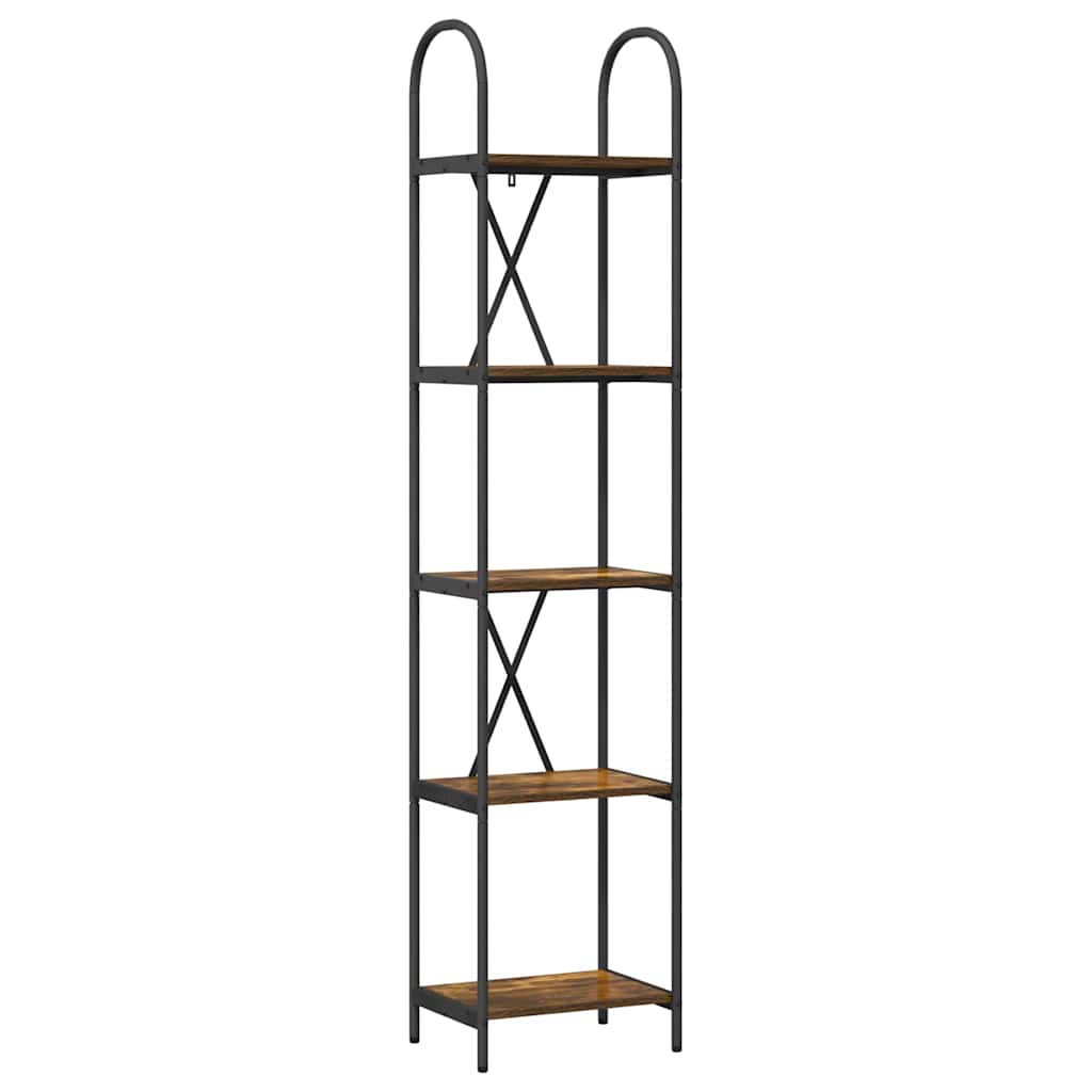 Hyllsystem Rökt ek 40 x 30 x 183 cm Konstruerat trä