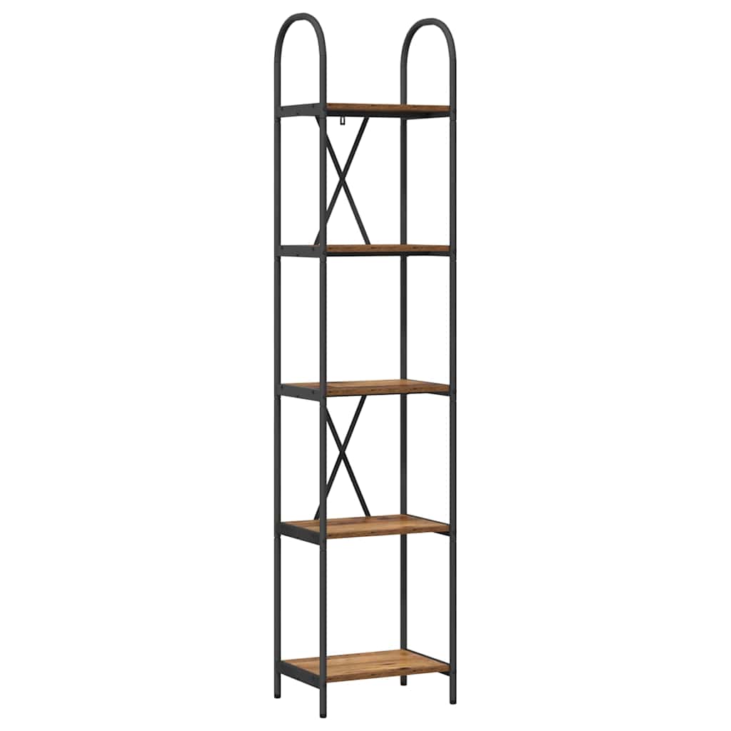 Hyllsystem Gammalt trä 40 x 30 x 183 cm Konstruerat trä