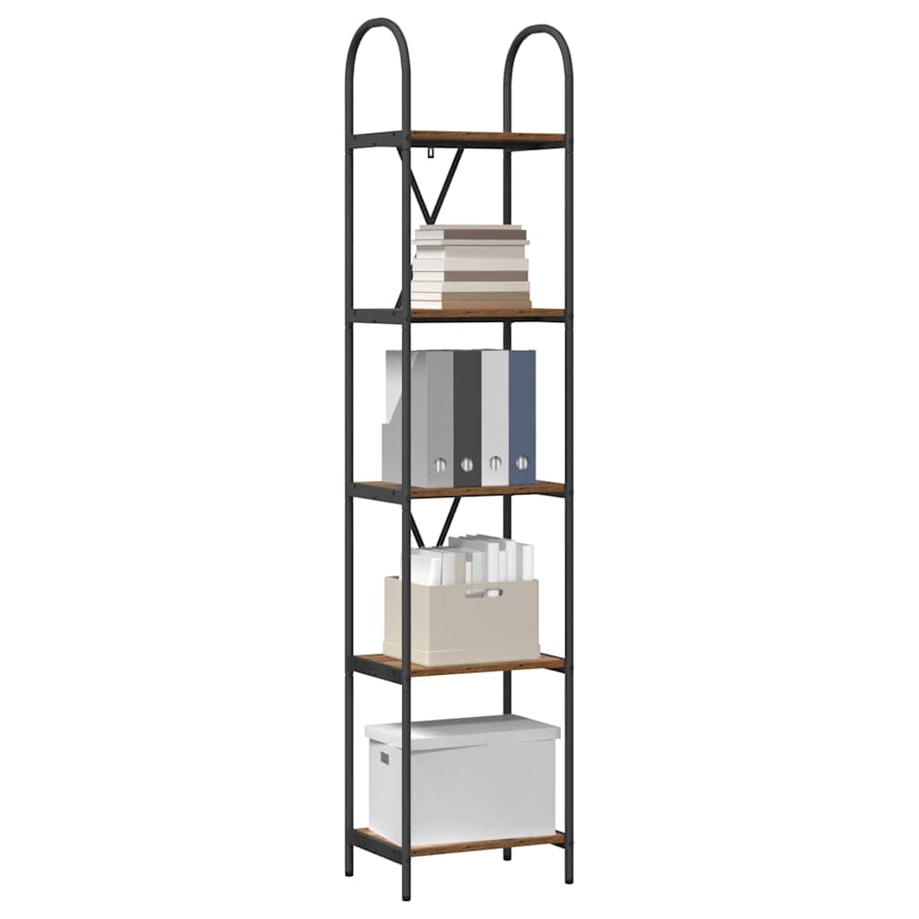 Hyllsystem Gammalt trä 40 x 30 x 183 cm Konstruerat trä