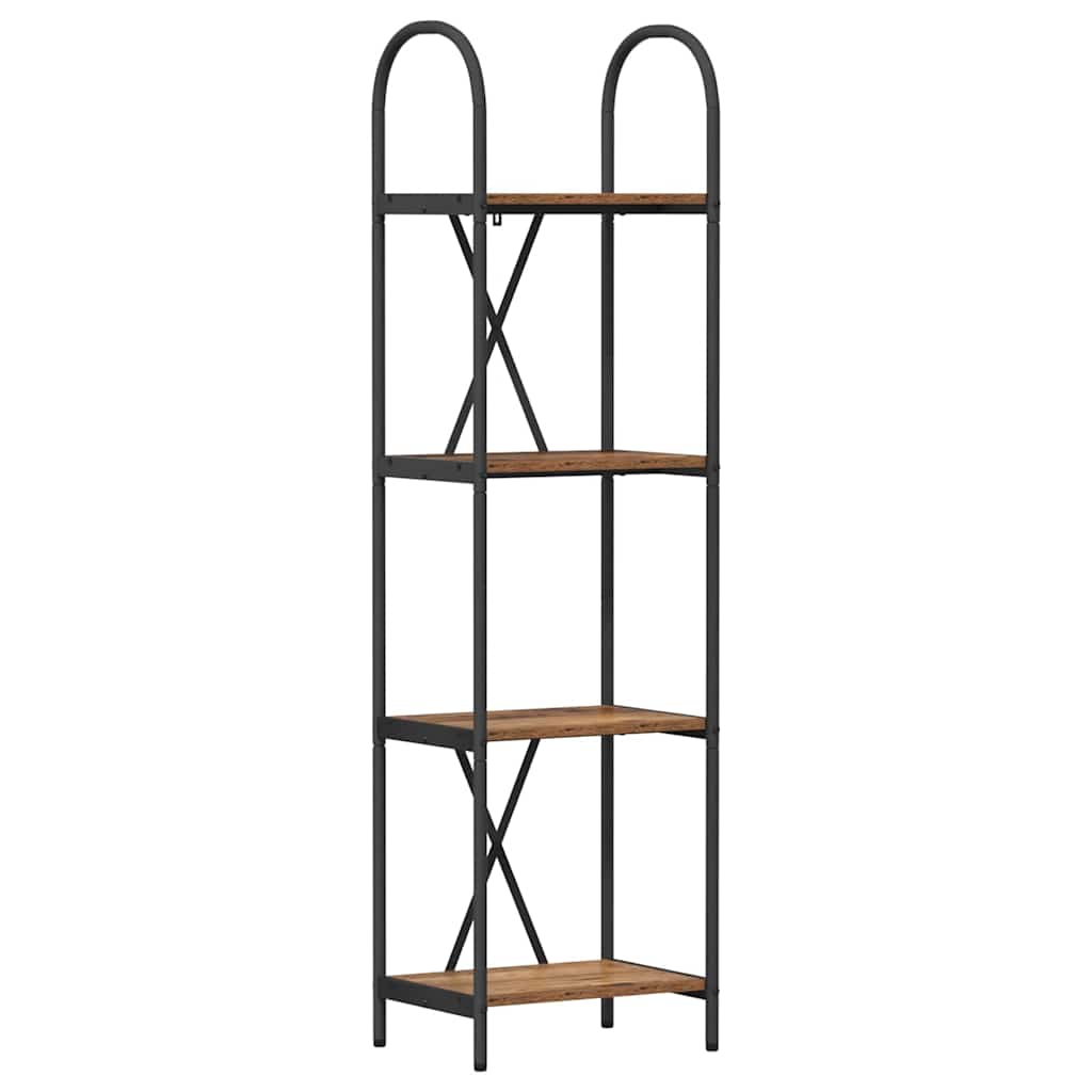Hyllsystem 4 nivåer 40 x 30 x 146 cm Konstruerat trä