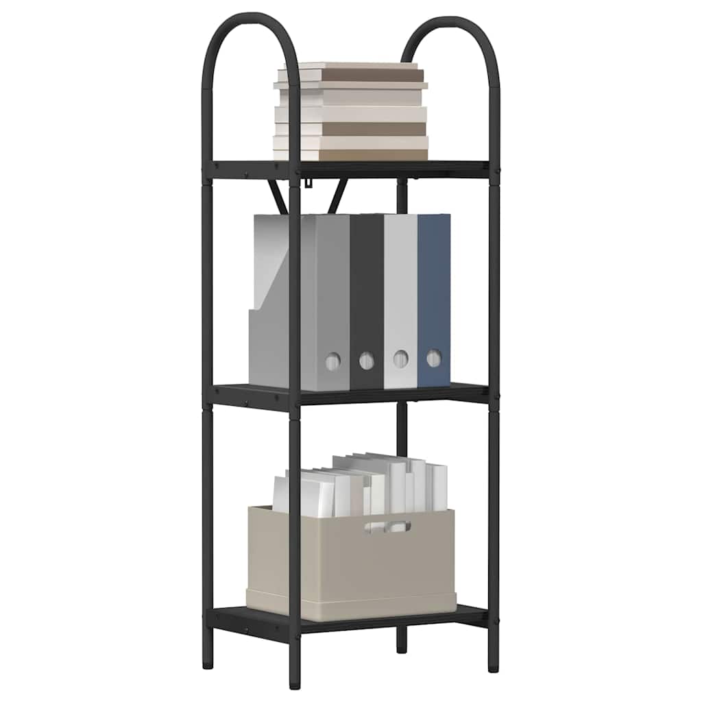 Hyllsystem Svart Ek 40 x 30 x 109 cm Konstruerat trä