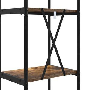 Hyllsystem Rökt ek 40 x 30 x 109 cm Konstruerat trä