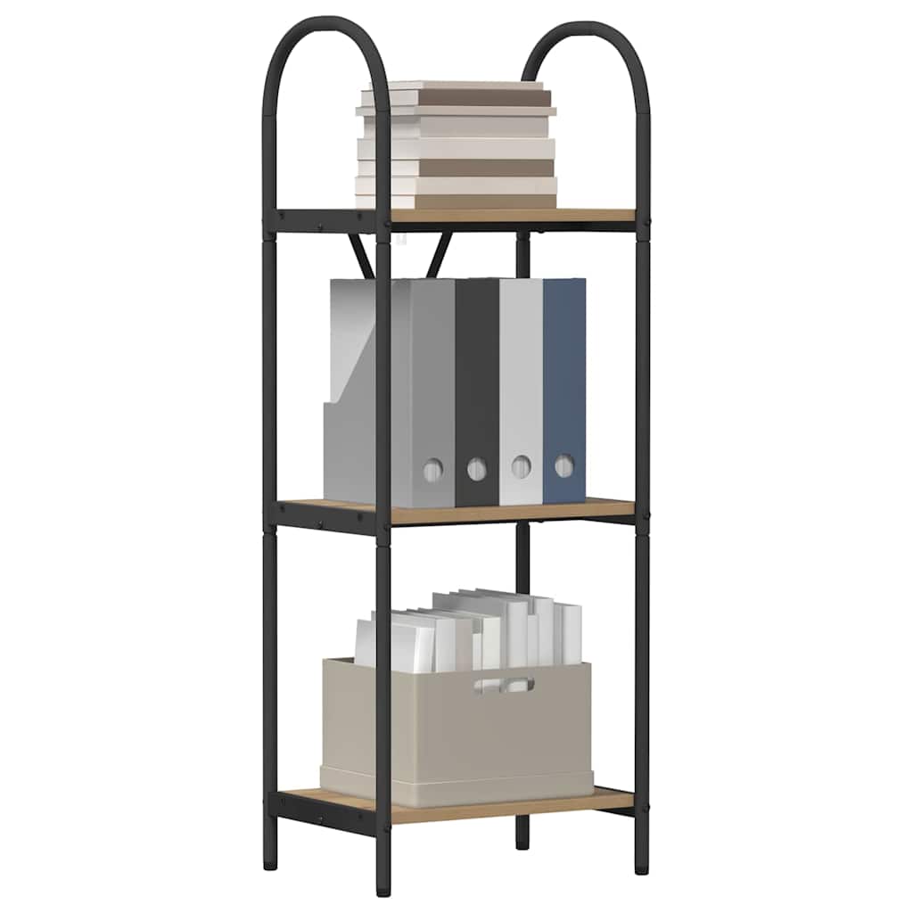 Hyllsystem 3 nivåer 40 x 30 x 109 cm Konstruerat trä Artisan Ek