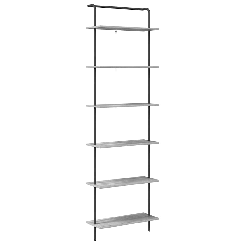 Hyllsystem Grå Sonoma 60 x 24 x 203 cm Konstruerat trä
