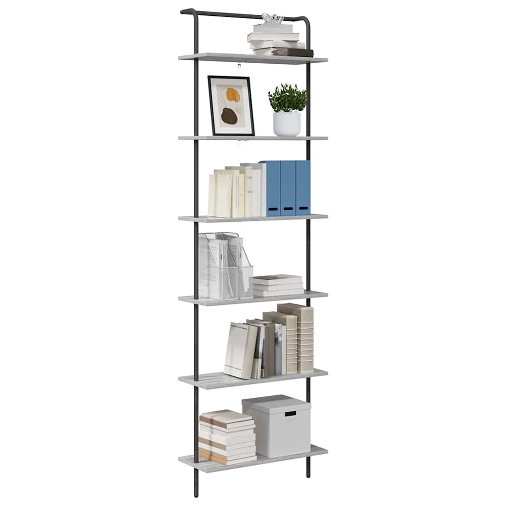 Hyllsystem Grå Sonoma 60 x 24 x 203 cm Konstruerat trä
