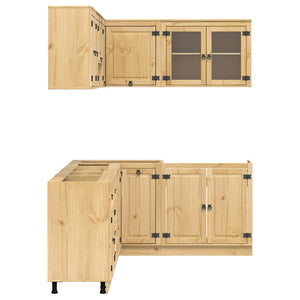 Skåp med låda med hylla med lagring 10 pcs Honung Massiv furu