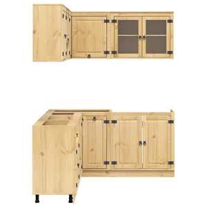 Skåp med hylla med lagring med dörr 8 pcs Honung Massiv furu