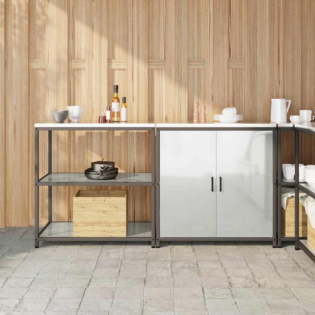 Köksförvaringsset HATTEM 2 st Silver Galvaniserat stål
