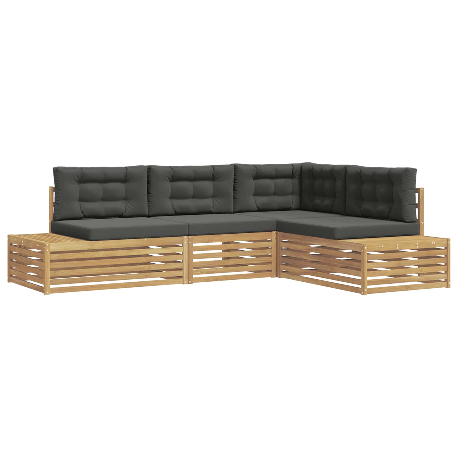 4 Stycke Utomhussoffset Polyester Vit