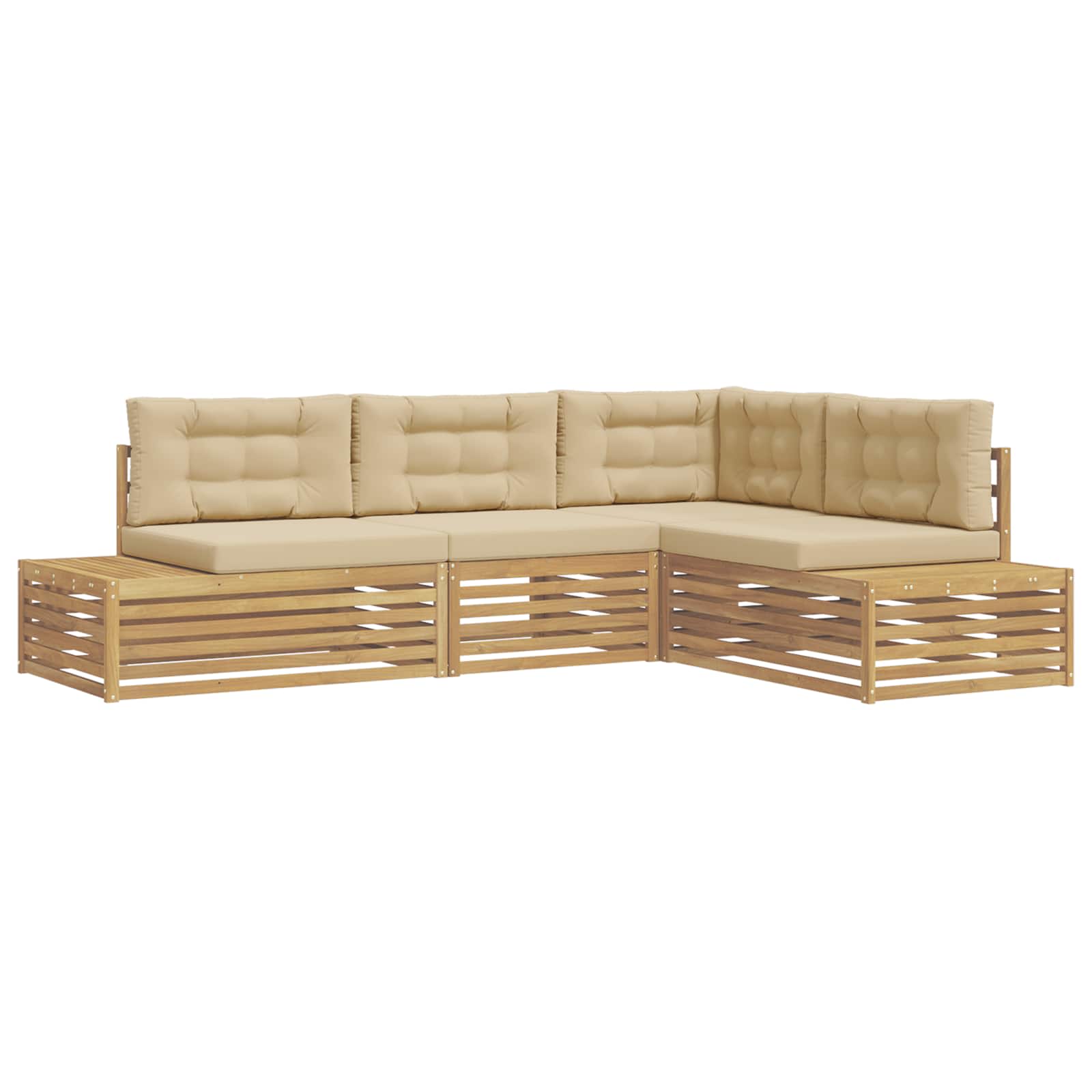 4 Stycke Utomhussoffset Polyester Vit