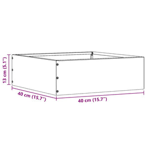 Kant för gräsmatta Svart 40 x 40 x 13 cm Stål