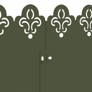 Gräskanter 30 pcs Olivgrön 103 x 0,05 x 22 cm Stål