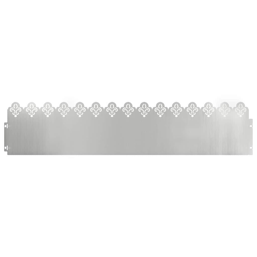 Gräskanter 10 st 103 x 0,05 x 22 cm Galvaniserat stål Silver