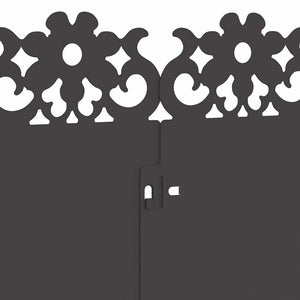 Gräskanter 20 pcs Svart 103 x 0,05 x 22 cm Stål