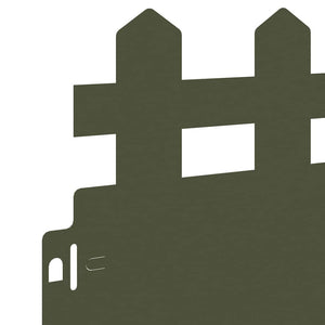 Gräskanter 20 pcs Olivgrön 103 x 0,05 x 22 cm Stål