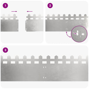 Gräskanter 10 pcs Silver 103 x 0,05 x 22 cm Rostfritt stål