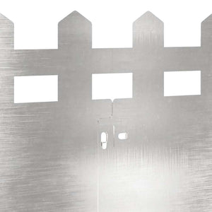 Gräskanter 20 pcs Silver 103 x 0,05 x 22 cm Rostfritt stål