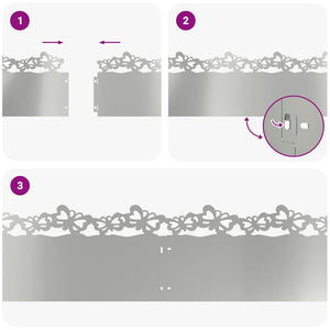 Gräskanter 10 pcs Silver 103 x 0,05 x 22 cm Galvaniserat Stål