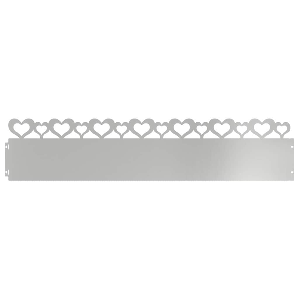 Gräskanter 20 st 103 x 0,05 x 22 cm Galvaniserat stål Silver