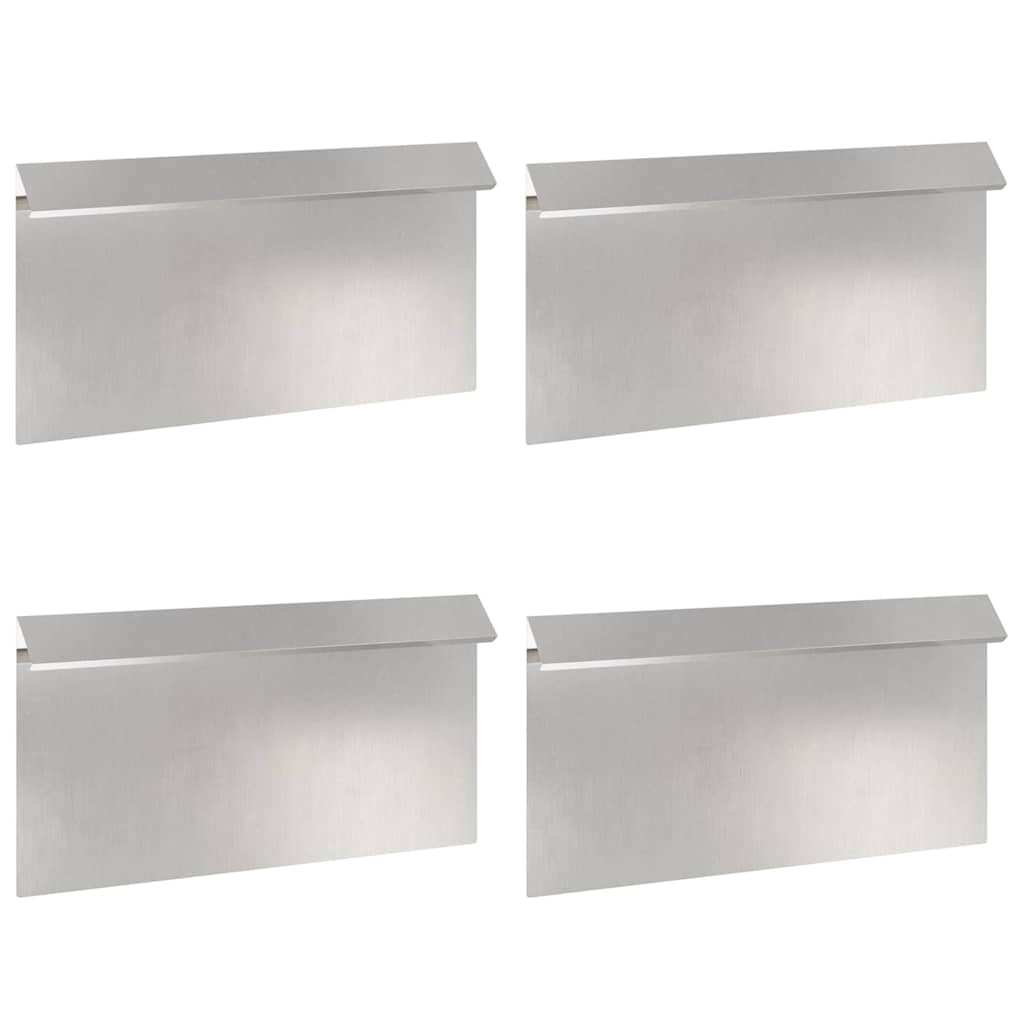 Snigelfence 4 st 50 x 3,5 x 25 cm Rostfritt stål Silver