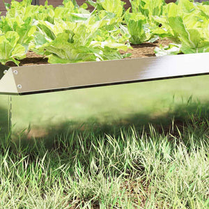 Snigelfence 16 pcs Silver 100 x 3,5 x 25 cm Rostfritt stål