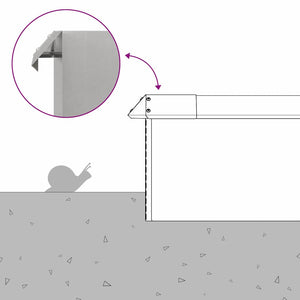 Snigelfence 16 pcs Silver 100 x 3,5 x 25 cm Rostfritt stål