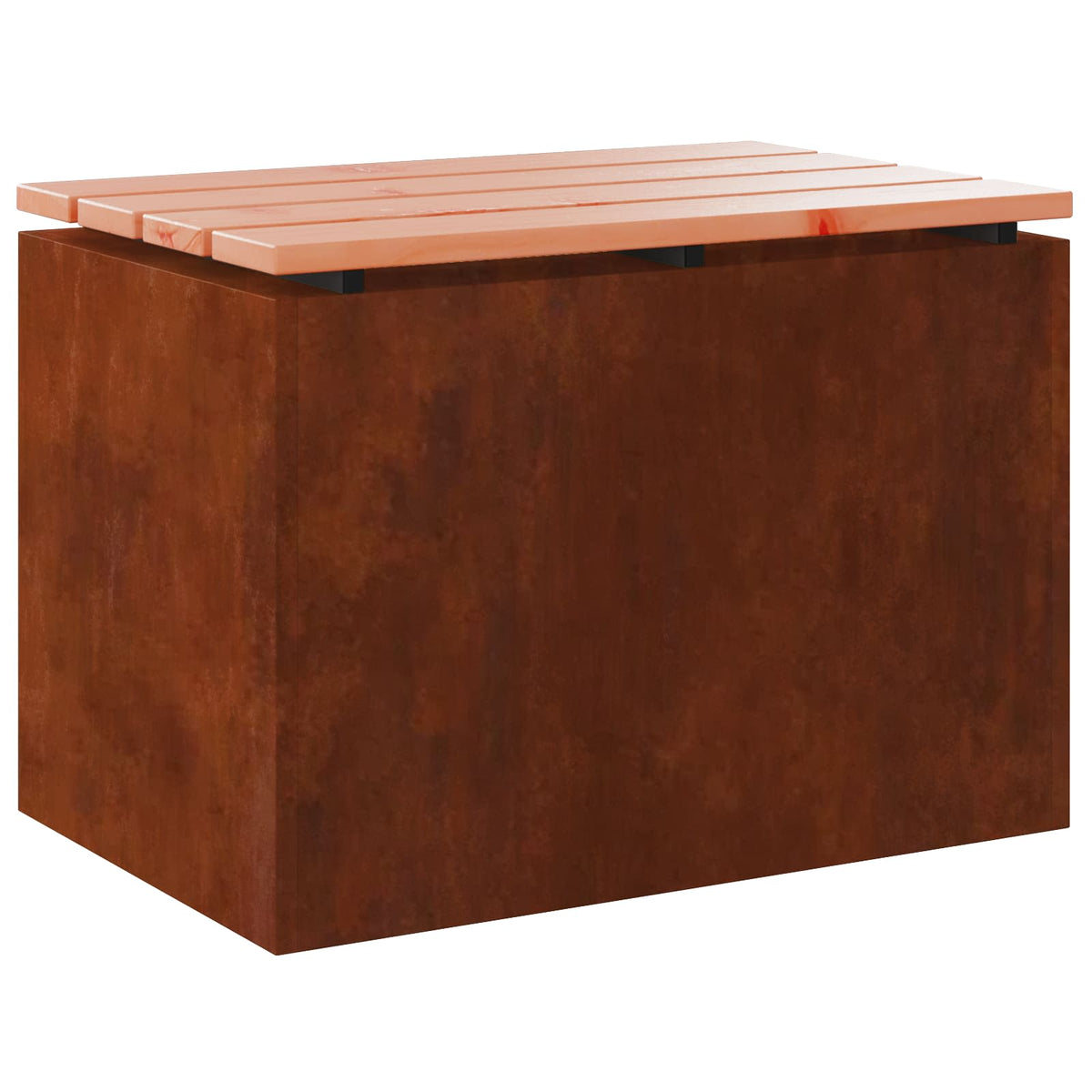 Trädgårdsbänk 1 -Seater 60 x 40 x 43 cm cortenstål Rostig