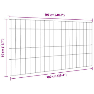 Dammskydd Set 5 pcs Grön 100 x 50 cm Stål