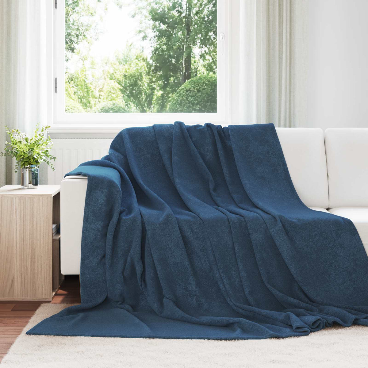 Filt Mörkblå 220 x 240 cm 1.37 kg Fleece
