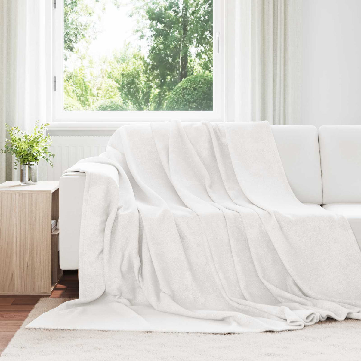 Filtar 6 st Vit 220 x 240 cm 8.24 kg Fleece