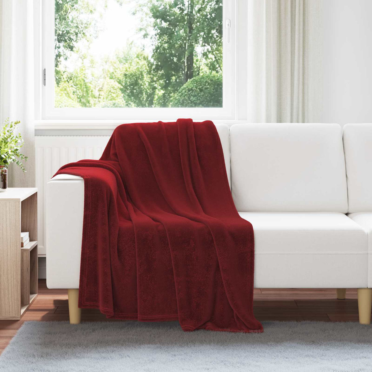 Filtar 6 st Bordeaux Röd 130 x 150 cm 3.04 kg Fleece