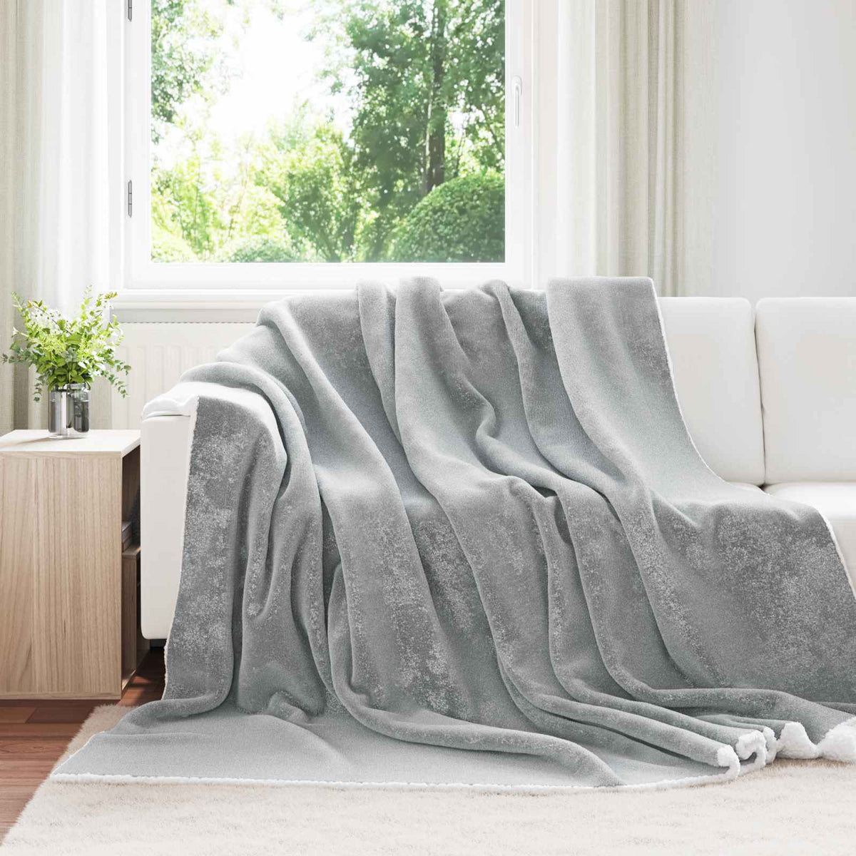 Filt Grå 240 x 270 cm 3.17 kg Fleece