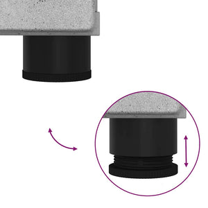 Badrumsmöbelset 2 pcs Betonggrå Konstruerat trä & Metall